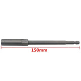 Impact Drill Bar Wrench Extension 8Pcs Socket Adapter Set 8Pcs Power Nut Driver Long Metric 150mm 1/4 Inch Hex