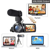 Video Camera Digital Camcorder Full HD Ordro Z20 1080P IR Night Vision YouTube Vlog Cameras for Blogger Shooting Home Use