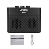 AROMA AG-05 BT Electric Guitar  Amplifier 5-Watt Stereo Output Distortion Gain Tone Control 3.5mm Monitoring 6.35mm Input Amp