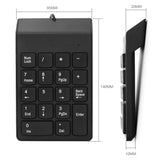 Small-size USB Wired Numeric Keypad Numpad 18 Keys Digital Keyboard for Accounting Teller Laptop Notebook Tablets