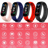 M6 Sport Fitness Pedometer Walk Step Counter Color IPS Screen Smart Bracelet Blood Pressure Wristband Smart Band Men Women Watch