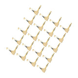 3‑Section 3.5mm Audio Adapter 90 Degree Audio Adapter Gilded L‑Shaped Audio Adapter