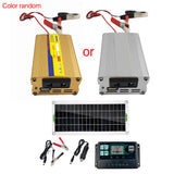 220V 30W Solar Panel + 220W Inverter + 60A MPPT Controller Solar Power System USB For  Power Charging