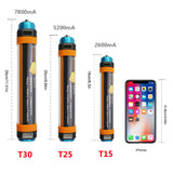 USB Rechargeable IP68 Waterproof LED Camp Light Emergency Camp Portable Lantern Flashlight Multi-Functional Hang Magnetic Lamp C