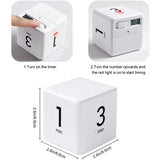 3 Pieces Cube Timer,Gravity Sensor,Flip Timer,Child Timer,Exercise Timer,Study Timer and Game Timer,for Time Management