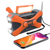 Multifunctional Radio Hand Crank Dynamo Solar Powered AM FM NOAA Weather Radio Flashlight 10000mAh Power Bank for Cell Phone