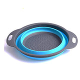 1PC Big Silicone Folding Colander Bowl Folding fruit basket Strainer Outdoor Camping Tableware Draining Bowl Portable Cookware
