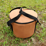 Waterproof Picnic Basket Cooler Storage Bag Camping Cookware Tote Pouch Large Round Canvas Thermal Cooler Bag