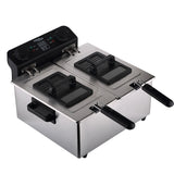 Electric Fryer 6L Household French Fries Machine Fryer Commercial Fries Fried Chicken Small Fryer Set Frying Skewers Pot