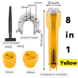 8 In 1 Flume Wrench Anti-slip Kitchen Sink Repair Tools Bathroom Faucet Assembly Key Plumbing Installation Wrench