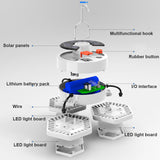 Portable LED Solar Light Remote Control Usb Rechargeable Solar Charge Lamp  Night Maket Emergency Light Tent Camping Work Light