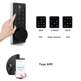 Electronic Keypad Deadbolt Password Lock Keyless Entry Door Lock Tuya Bluetooth Automatic Front Door Lock With Fingerprint