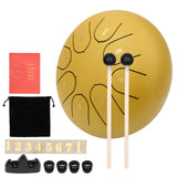 muslady 8 Notes C-key 6-inch Mini Steel Tongue Drum Hand Pan Drum Percussion Instrument with Drumsticks steel drum Kit