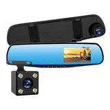 4.3in Car Dvr Dash Cam Front and Rear Video Recorder HD 1080P Dual Lens Night Vision View Reverse Auto Recording Car Dash Camera