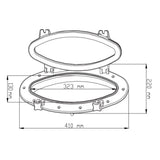 Oval Opening Porthole - Marine/Boat/RV  Access Hatch Window