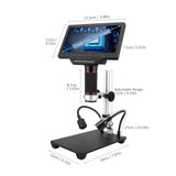 7-inch LCD Video Microscope with 32GB TF Card 1200X Microscope&amp;amp;Telescope 1080P with  IR Remote Adjustable Metal Stand&amp;amp;LED Light