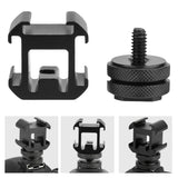 Camera Triple Hot Shoe Mount Adapter Extend Stand Hot Shoe Mount Adapters For Microphone Monitor LED Video Light