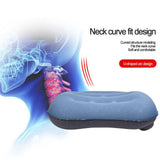 Outdoor Automatic Blue Inflatable Pillow TPU Camping Trip Nap Neck Pillow Outdoor Travel Air Pillow Neck Camping Sleeping Pillow