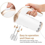 SOKANY 5 Speed Electric Hand Mixer For Baking With Storage Pedestal Handheld Whisk For Kitchen Baking Cake Egg Cream EU Plug