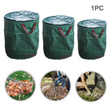 Reusable Foldable Container Grass Waterproof Large Capacity Portable With Lid Lawn Garden Waste Bag Leaf Storage Yard Trash Can