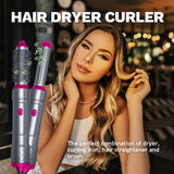 5 in 1 Strong Home Hot Comb Wet and Dry Professional Curling Iron Hair Straightener Styling Tool Hair Dryer Household Kit
