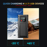 12000Mah Car Jump Starter Power Bank Car Emergency Booster Starting Device Smart Battery Clip US Plug