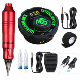 Complete Rotary Tattoo Machine Pen Set Tattoo Kit LCD Power Pedal Permanent Makeup Machine Assortment RU Fast Shipping