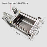 French Fry Cutter, Professional Potato Cutter Stainless Steel with 1/2-Inch Blade Great for Potatoes Carrots Cucumbers
