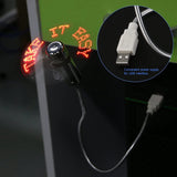 Top Deals Flexible Mini USB LED Cooling Flashing Fan with Programmable Words Edition for PC Laptop Notebook Desktop