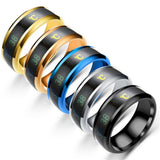Smart Sensor Temperature Ring Modern Real-time Intelligent Temperature Test Finger Rings Thermometer Women Men Jewelry Gifts