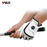 Pack 1 Pcs PGM Golf Gloves Men Left/Right Hand Genuine Lambskin Sheepskin Anti-skid Granules with Ball Marker Golf Glove Men