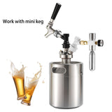 Homebrew CO2 Charger Kit, 0-60PSI CO2 Regulator Portable Mini Keg CO2 Charger 7/16" Regulated For Home Brewing Beer Accessories