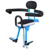 Front Mount Child Bicycle Seat Kids Saddle Children Safety Front Seat Saddle Cushion with All-around Handrail for Mountain Bike