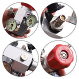 PCP Tank Dual Gauge Charging Valve Air Filling Station Refill Adapter With 400 Bar 6000 Psi Gauge 50Cm Hose
