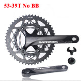 110BCD Bike Crankset 22s Road Bike Hollow Double Sprockets 170mm 53-39T 50-34T Double Chainring Racing Bicycle Cranks Parts