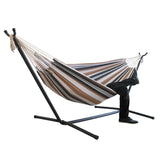 Portable Hammock Outdoor Hammock Garden Sports Home Travel Camping Swing Canvas Stripe Hang Bed Hammock Double Single People#g4