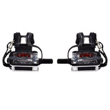 SPD Pedals for Spin Bike with Toe Cages for Shimano Clip Pedals Indoor Exercise Cycling Platform Pedals 9/16 inch