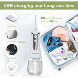 Electric Oral Irrigator Dental Water Flosser Portable 3 Modes 350ml Water Tank Waterproof USB Rechargeable Dental Teeth Cleaner