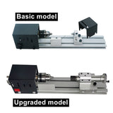 Upgraded Mini Lathe Beads Polisher Machine DIY CNC Machining for Table Woodworking DIY Tool Lathe Standard Set DC 12V-24V 96W