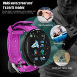D18S Smart Bracelet BT4.0 Color Screen Sports Pedometer Round Blood Pressure Heart Rate Monitor Waterproof SmartWatch HOT SALE