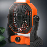 Portable Camping Light Fan, Outdoor Camping Light Fan Rechargeable Light, Suitable For Outdoor Hiking Tent Garden