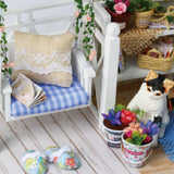 Doll House Furniture Diy Miniature 3D Wooden Miniaturas Dollhouse Toys for Children Birthday Gifts Casa Kitten Diary H013
