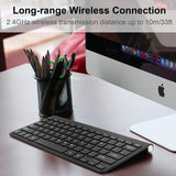 Wireless Keyboard Mini USB Keyboard For PC laptop TV Computer Rubber keycaps Ergonomic Noiseless keyboard