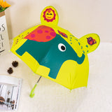 Cute Cartoon Kids Umbrella Animation Creative Long-Handled 3D Ear Modeling Children's Umbrella For Boys Girls 8K Sunshade