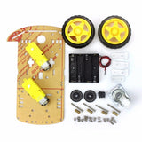 Electronic Motor Smart Robot Car Chassis Kit Speed Encoder Battery Box 2WD Ultrasonic Module for Arduino DIY Kit corlorful