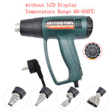2000W 220V EU Industrial Electric Hot Air Gun Thermoregulator Heat Guns LCD Display Shrink Wrapping Thermal  power tool