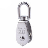 25Mm Rotatable Stainless Steel Wire Rope Single Sheave Pulley Scooter &amp; Steel Wire Pulley Stainless Steel M20 Heavy Duty Steel S
