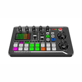 Microphone Sound Audio Mixer F998 Sound Card Audio Mixing Console Amplifier Live Recording Voice Changer Sound Card For Phone PC
