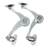 2pcs Self-Adjustable Furniture Home Damper Wardrobe Door Hardware Cabinet Hinge Soft Close Lid Support Zinc Alloy Folding Buffer