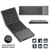 Mini folding keyboard Touchpad Bluetooth-compatible 3.0 Foldable Wireless Keypad for Windows,Android,ios Tablet ipad Phone